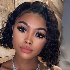 COPY - Short bob wig human hair wig T part 4*4*1 lace frontal wigs 150% density…